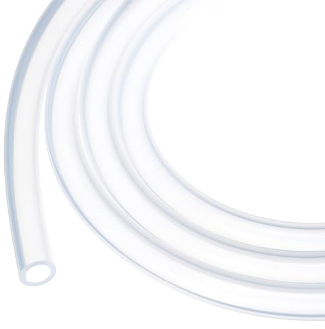 Rebower Tuyau en Silicone de 3 Mètres, 7 mm de Diamètre Intérieur et 10 mm de Diamètre Extérieur, Transparent, en Plastique Industriel pour Pompage, Vidange, Irrigation, Brassage, 3/8 | Tuyaux en Élastique Industriel pour Pompage, Vidange, Irrigation, Brassage, 3/8