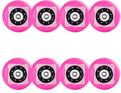 Generisch Inline Skate Rollen Inline Skate Räder 83A Indoor/Outdoor Rollschuh Räder 62 mm 64 mm 68 mm 70 mm 72 mm 76 mm 80 mm mit Lagern Street Skating Rad verschleißfest