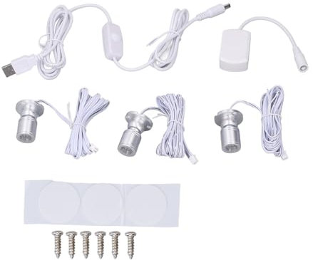 Mini Projector, Aluminum Housing, Mini LED Spotlights, Long 5V USB Cable for Collection (Nature Light)