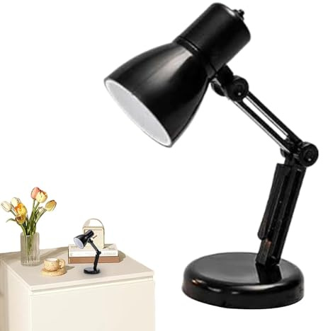 wiroouia LED Desk Lamp,Tiny Battery Powered Desktop Pat Lamp | Eye-Caring Touch Table Lamp, Portable Home Desktop Decoration for Living Room, Bedroom and Study