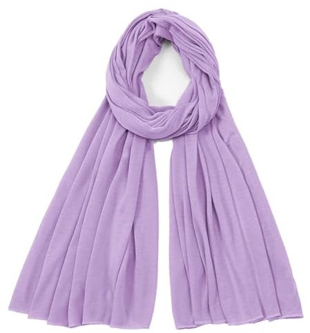 Van Der Rich ® - Bufanda Liso Suave Estola 68cm*170cm - Mujer (Púrpura claro29)