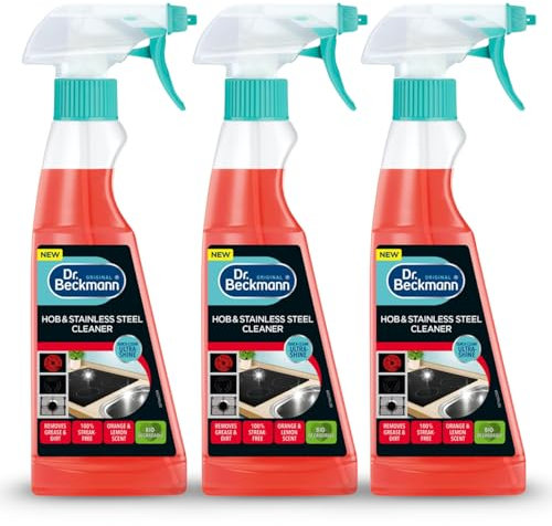 3x Hob & Stainless Steel Cleaner – Streak-Free Ultra-Shine Finish, 250ml