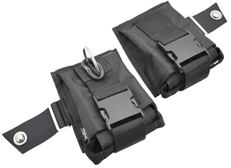 Dcfbkl Borse per pesi da immersione con fibbie a sgancio rapido 8 libbre tasche per contrappeso tasca interna accessori per attrezzi comoda borsa per attrezzi da immersione