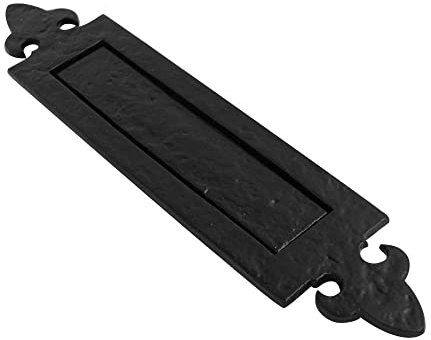 Briefschlitz aus Gusseisen, Antik-Look, Schwarz