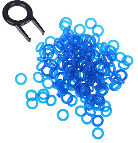 120Pcs Rubber O-Ring Switch Dampeners Keycaps for Cherry MX Switch Gaming Mechanical Keyboards Dampers DIY Replace (Blue)