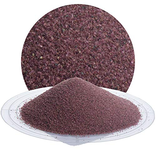 Schicker Mineral Granatsand Strahlmittel 30/60 mesh 25 kg 0,18-0,25 mm | Mehrwegstrahlmittel Sandstrahlen, Graffitientfernung, Sanierung Sandstein, hohe Standzeit, abrasiv, mineralisch