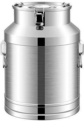Adima 201 Edelstahl Luftdichte Milchkanne Eimer Weinkübel Milchkännchen Tote Krug Teekanister Multifunktionale Transportfässer Mit Silikondichtung Schwerlast,5L