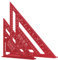 2 Pièces Règle triangulaire de 17cm et 30cm, rapporteur carré, règle triangulaire de haute précision en alliage d'aluminium, outil de mesure pour l'ingénieur charpentier