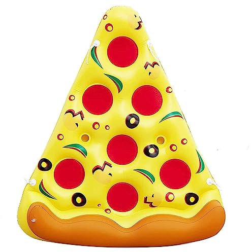 JUNZAI WasserhäNgematte Erwachsene, Pizza WasserhäNgematte Erwachsene, Hat Zwei GeträNkehalter Wasser HäNgematte FüR Kinder Und Erwachsene,1PCS