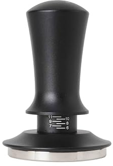 VIA CREMA Pressa per caffè macinato, elegante timbro per caffè espresso come manomissione barista, pressione di contatto calibrata, pressione di contatto 11,3 kg (54 mm)