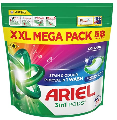 Ariel All-In-1 Pod's Washing Detergent Capsules 58 Washes Colours