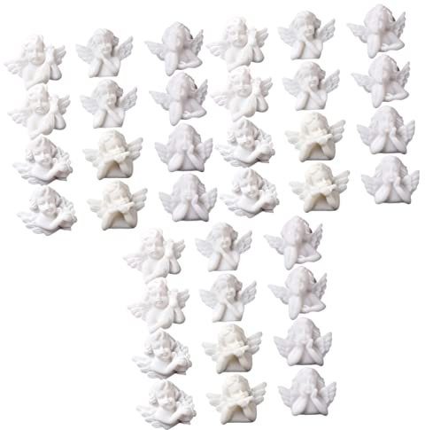 DIYEAH 3 Sätze Kleine Engel Accessoires Autoclip Biene Gelb Niedliche Charms Pour Sticker Verzierung Junk Makramee Scrapbook Erste Deko Danke Mini Buchstaben Charms Herz 30 Stück * 3