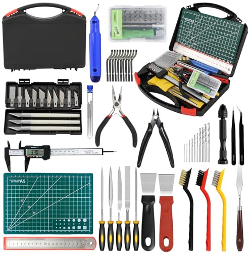 3D Printer Tool Kit, 105 Pcs 3D Printer Accessories Includes Deburring Tool, Removal Tools, Digital Caliper, Cutting Mat, Carrying Case, 3D Printing Tool Kit for Finishing, 3D Print Removing, Cleaning