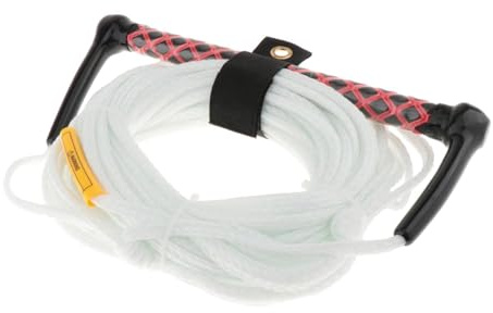 rockible Cuerda de Esquí Acuático Cuerda de Arrastre para Wakeboard Cuerda de Wakesurf Y Remolque para Barco con Asa de Agarre Cómoda Hecha de PP Duradero, Cuerda Blanca