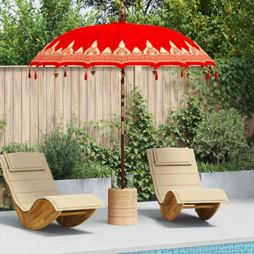 Générique Parasol balinais Rouge 215 x 215 x 260 cm,Maison & Jardin,Pelouses & Jardins,Vie en extérieur,Parasols & voiles d'ombrage,Rouge,6.5 KG,42006459