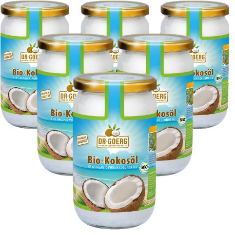 Dr. Goerg Premium Bio-Kokosöl, 6er Pack (6 x 1 l)