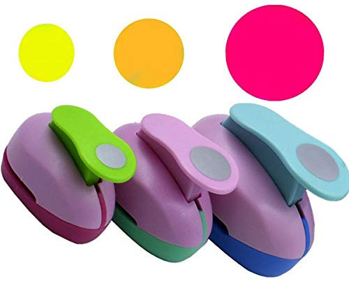 3 Pcs Circle Paper Punches for DIY Projects Scrapbooking and Card Making Punch Size 9mm 16mm 25mm