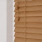 Custom Made To Measure Real Wooden Venetian Blinds with strings (50mm Slats) (Caramel Oak, 40cm - 60cm (Width) x Up To 120cm (Drop))