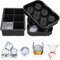 2 Pezzi Cubetti Ghiaccio Silicone, Stampo Ghiaccio Grande & Ice Ball Maker con Imbuto, Rilascio Facile, Senza BPA Stampi Ghiaccio Riutilizzabili per Cocktail, Whisky, Alimenti per Bambini, Frutta