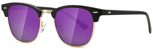 kimorn Polarized Sunglasses Unisex Retor Semi-Rimless Frame Classic Eyewear AE0550