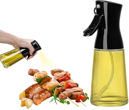 Tomtary Oil Spray Bottle 180ml Olive Oil Dispenser Sprayer for Cooking Air Fryer, Leakproof Oil Spray Bottle Kitchen Gadgets Accessories for BBQ Baking Salad Grilling