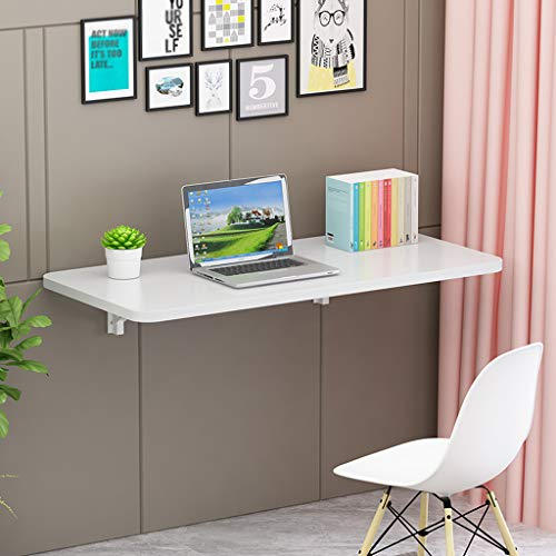Schreibtisch,Weißer wandmontierter Klapptisch für Zuhause, Laptop-Schreibtisch, Studentenwohnheim, Arbeitszimmer, Schreibtisch, geeignet für Schlafzimmer, Arbeitszimmer, Badezimmer, Bar, Res