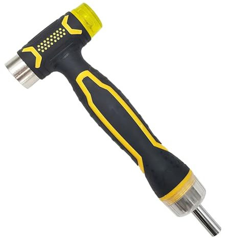 250 × 100 × 50 mm Maillet Caoutchouc,Marteau Multifonctionnel Double Usage, Robuste et Durable, Rgonomic Design, Marteau de Montage Multifonctionnel, Idéal pour Les Réparations Domestiques (Noir)