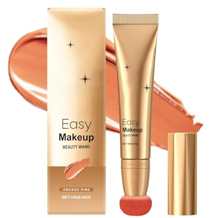 Colorete Y Contorno Maquillaje, Lápiz De Contouring Líquido, Colorete En Crema, Blush Líquido Iluminador Multifuncional,Rubor Facial Instantáneo, Fácil Aplicar Y Resistente Al Agua,15g,naranja