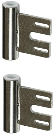 SN-TEC Türband Mittelband Rahmenteil für 3-teilige Bänder V 8000/30 WF mit verlängerter Zargenaufnahme für Stahlzargen, Rolle 15mm, für 8mm Stift, vernickelt (2 Stück)