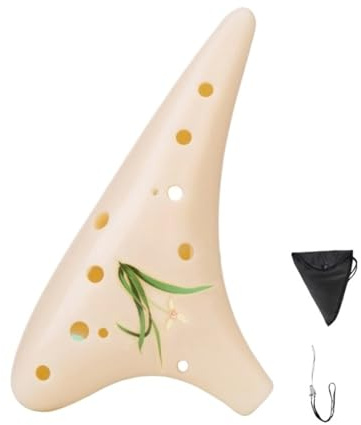 Ocarina 1 st keramik 12 hål för musikutbildning bilinlärning och deltagande i ensembler (färg: 6)