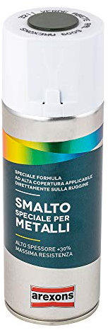 Arexons SMALTO SPECIALE PER METALLI Smalto spray Verde Abete RAL 6009, 400 ml vernice spray universale, smalto acrilico resine di alta qualità, essiccazione rapida, bomboletta spray