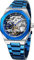 Tiong Blaue Metall Armee Automatische Uhr Tourbillon Edelstahl Steampunk Rahmen Männer Mechanische Uhr