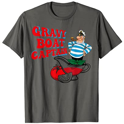 Gravy Boat Captain Funny Thanksgiving Costume Gift T-Shirt