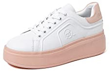 QUEEN HELENA Scarpe Platform Casual Sneakers da Ginnastica con Plateau Alte Eleganti Leggere Donna X28-16 (X28-16 Rosa, Numeric_39)