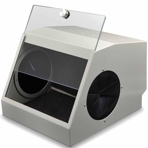 DDZJTPP Dental-Vakuum-Staubsammler,Dentallabor-Staubbox,Sandstrahlschutz-Staubsammler,Vakuum-Staubabsauger,mit LED und Filtern,Zum Sandstrahlen,Läppen,Gravieren