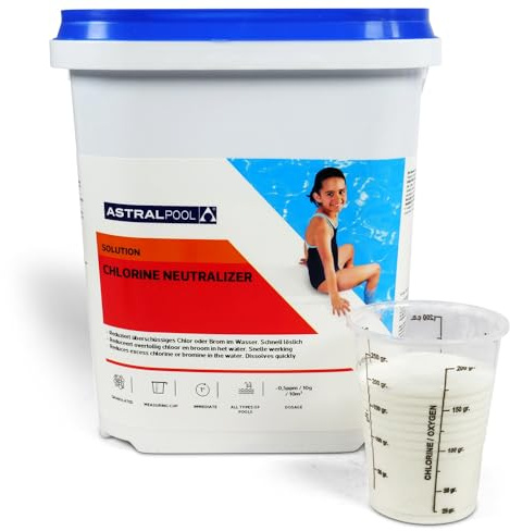 Astral Pool Chlor Neutralisator 6,0 Kg - Reduziert überschüssiges Chlor & Brom im Wasser - Schnell und rückstandsfrei löslich