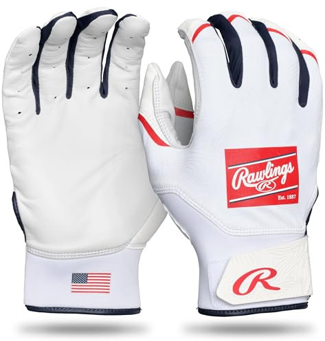 Rawlings T Clout Baseball Batting Gloves | USA | Tee Ball, Guanti da Battuta Unisex-Adolescente, Stati Uniti, TB