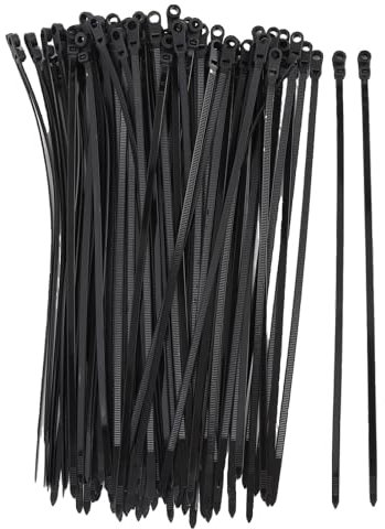 100Pcs Cable Tie with Screw Hole Plastic Black Tying for Wire Fence Outdoor Management, Black Cable Tie Wire Tie for Cord, Garden Twine