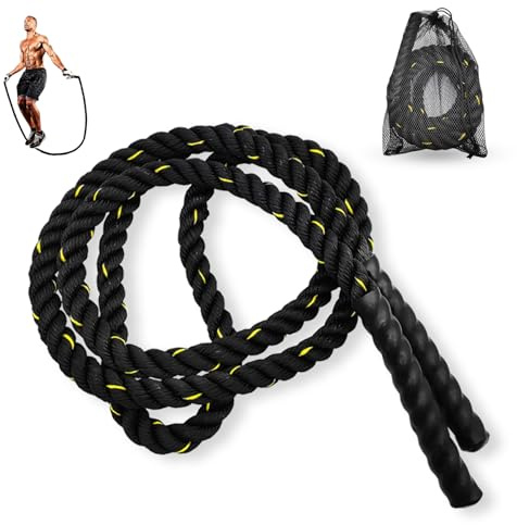 Bomvabe Boxing Skipping Rope for Adults Fitness, Weighted Jump Rope for Men Women, Heavy Skipping Rope Workout for Muscles Building