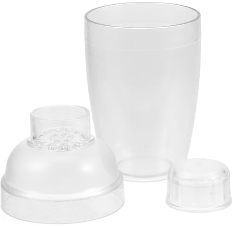 UKCOCO Shaker Per Cocktail in Plastica Trasparente Con Scala Bilancia Utile Per Mescolare Bevande Tè e Cocktail