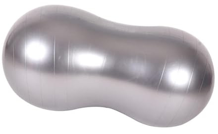 MotiveTech Peanut Ball Palla Ginnastica Equilibrio Sedia Fitness Coordinazione Seduta Rilassante in PVC Struttura Resistente Adatta a Bambini Adulti, Grigio