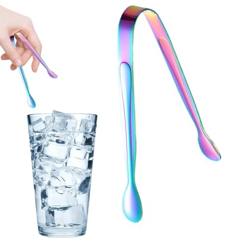 Ishink Ice Tång – livsmedelssäker rostfritt stål sockertång, bar tång, lyxstil, serveringsverktyg buffé, tång is, mattång