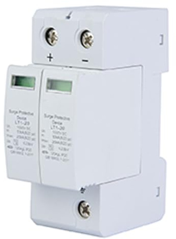 ZUUOZBYY Dispositivo di protezione contro le sovratensioni 2P Scaricatore di bassa tensione fotovoltaico CC contro i fulmini (2P20KA)