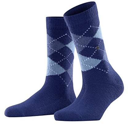 Burlington Damen Socken Whitby W So weich und warm gemustert 1 Paar, Blau Royal Blue 6051, 36-41