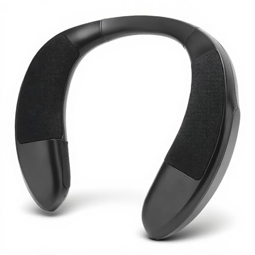 Nackbandshögtalare, Bärbar Bluetooth Högtalare med Mikrofon, Hands, Ringer Klart, Stereoljud, Multifunktionell Trådlös Halshögtalare för Utomhussporter, Matlagning Av