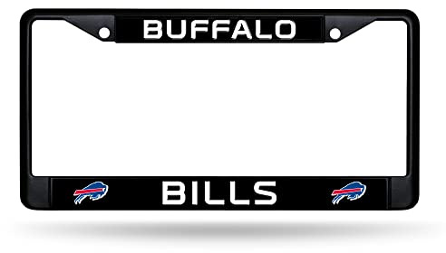 Rico Industries NFL Football Buffalo Bills Black Chrome Frame with Plastic Inserts 12 x 6 Car/Truck Auto Accessory