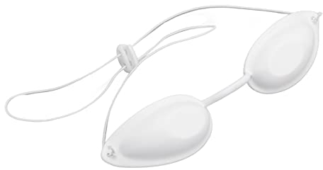 Eujgoov Weiße Solarium-Brille, TPU-Sonnenbank-Augenschutz, Brille für Salon, Sonnenbaden, Schönheit, Patientenschutz