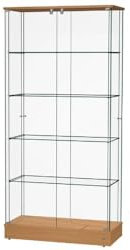 ALBO Glasvitrine für Modelle Ausstellung Sammelkollektion | 90x41x190 | Stand Schlüsselabschliessbar (Bayerische Buche)