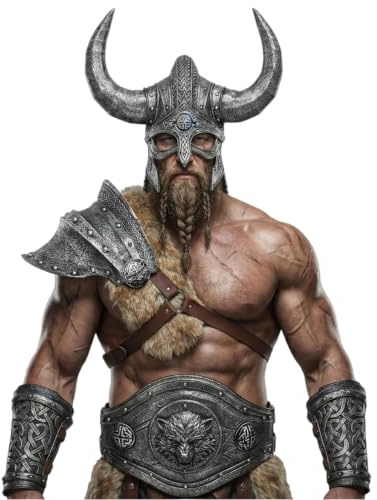 LOOYAR Completo di armatura vichinga in schiuma PU per adulti a tema lupo – Costume autentico da guerriero nordico per LARP e cosplay