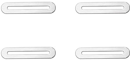 4Pcs Sliver Slotted Brace,Flat Straight Brace Brackets,Adjustable Corner Code,Stainless Steel Flat Slotted Brace Brackets-Single Slot 19*90mm